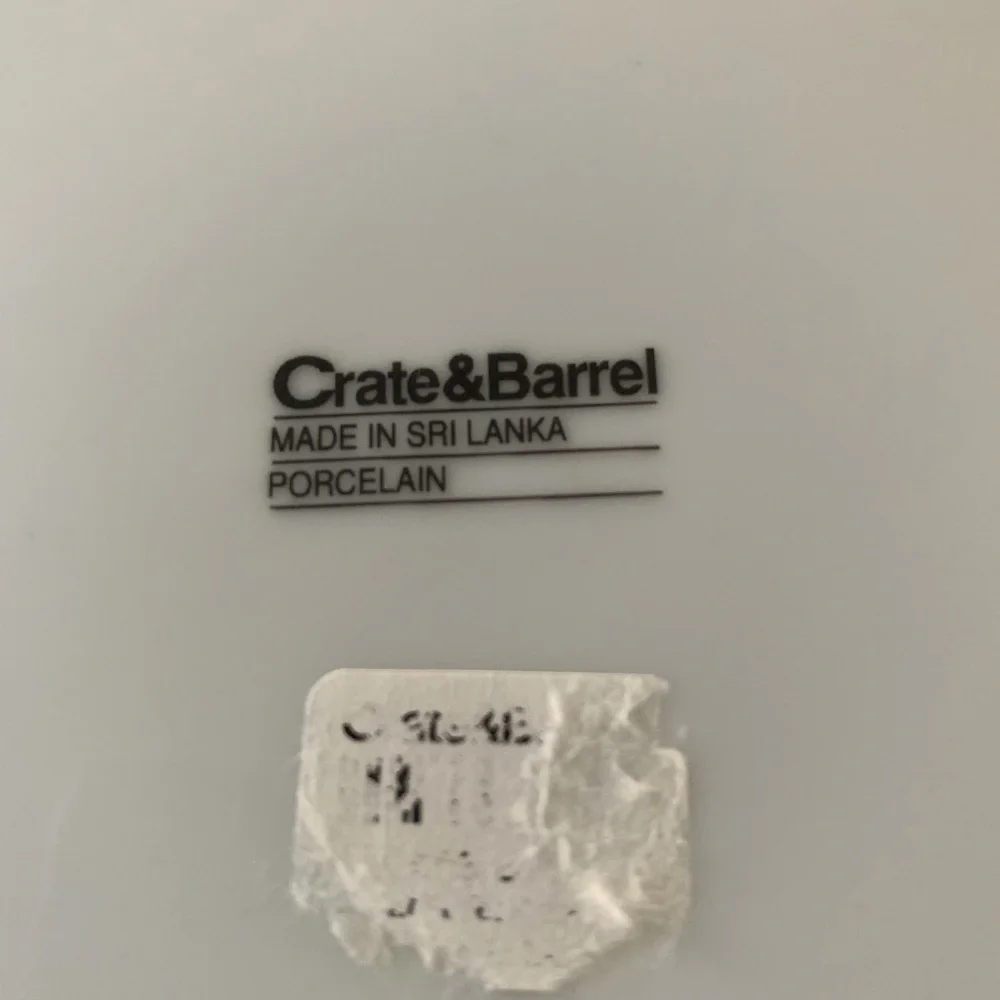 Crate & Barrel 11” Classic White Plate New Replacement plate.